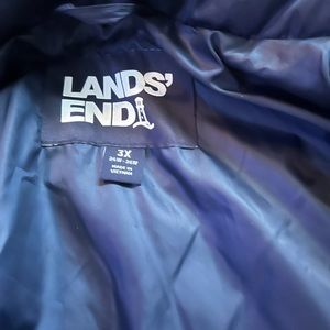Lands End Women's Plus Size Down Puffer Jacket. Size 3xl. Deep Sea Navy